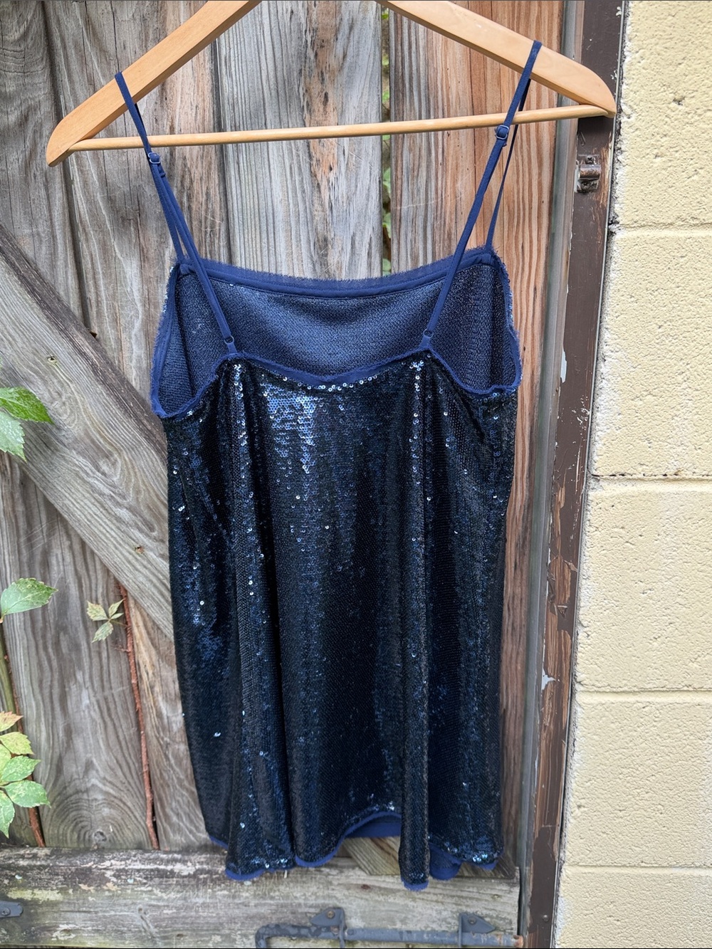 Free People Time To Shine Navy Sequin Slip Dress with Spaghetti Straps - Small - Picture 7 of 14